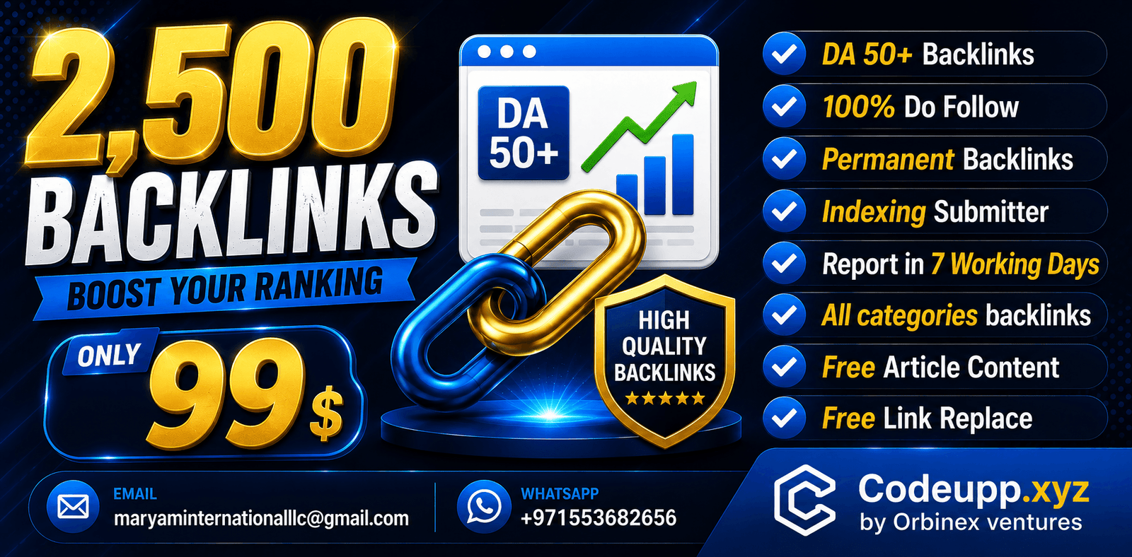 Premium SEO Backlinks Service | 2,500 High-Authority DA50+ DoFollow Links