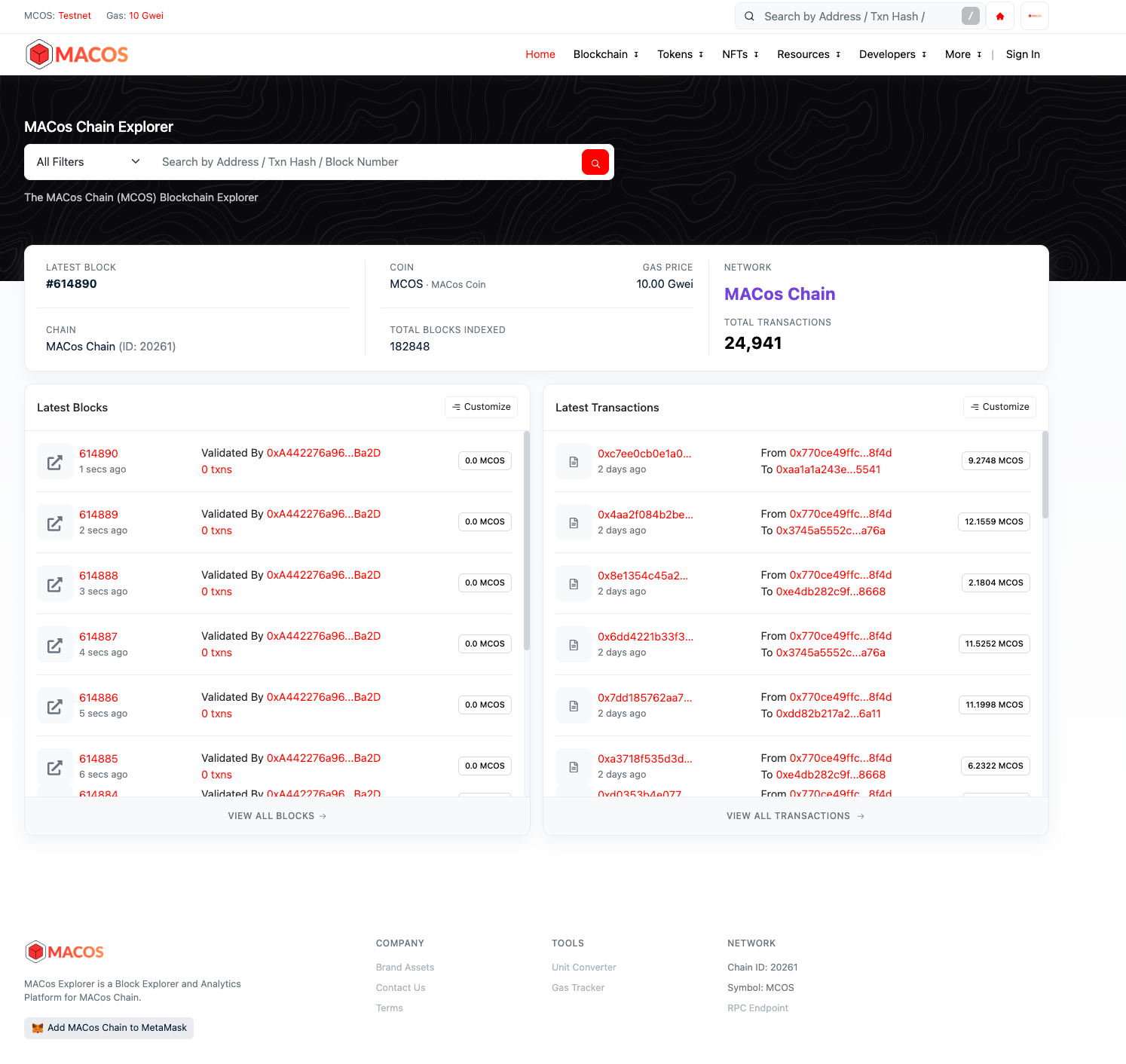 Premium Layer 1 EVM Blockchain with Explorer & Faucet System