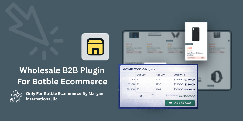 Wholesale (B2B) For Botble Marketplace (Single and multivendor, Auto Lang translation, Variations)